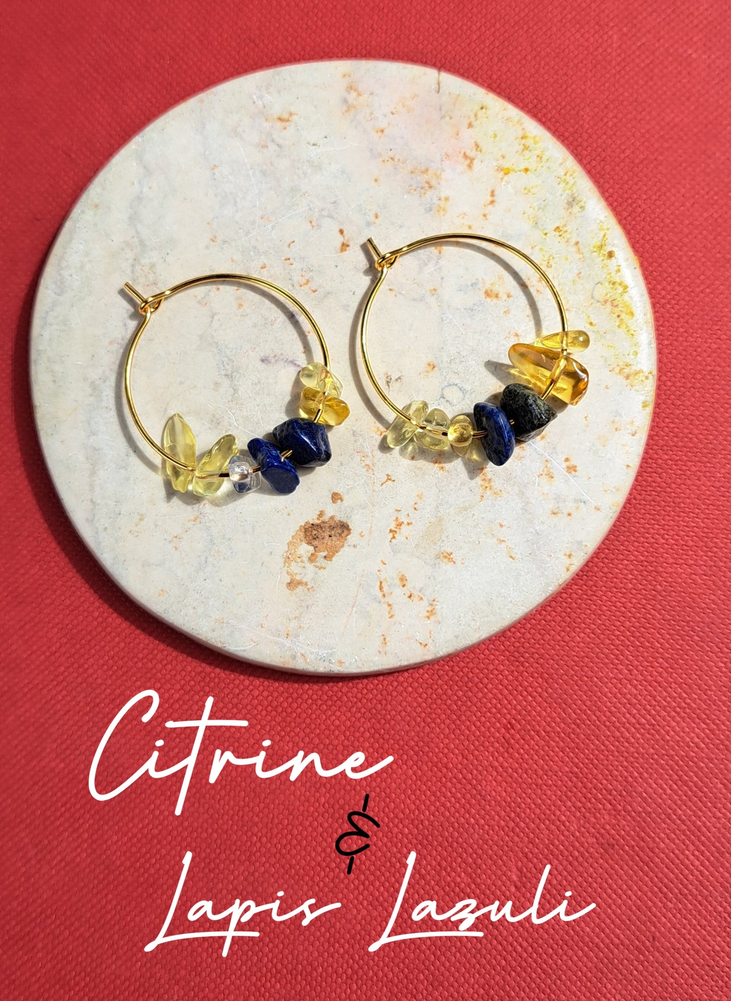 Citrine Hoops