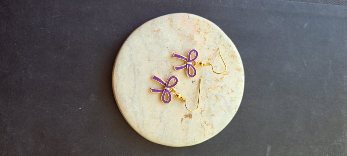Earrings on stone