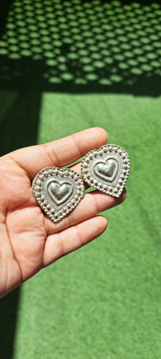 Silver Heart Earrings