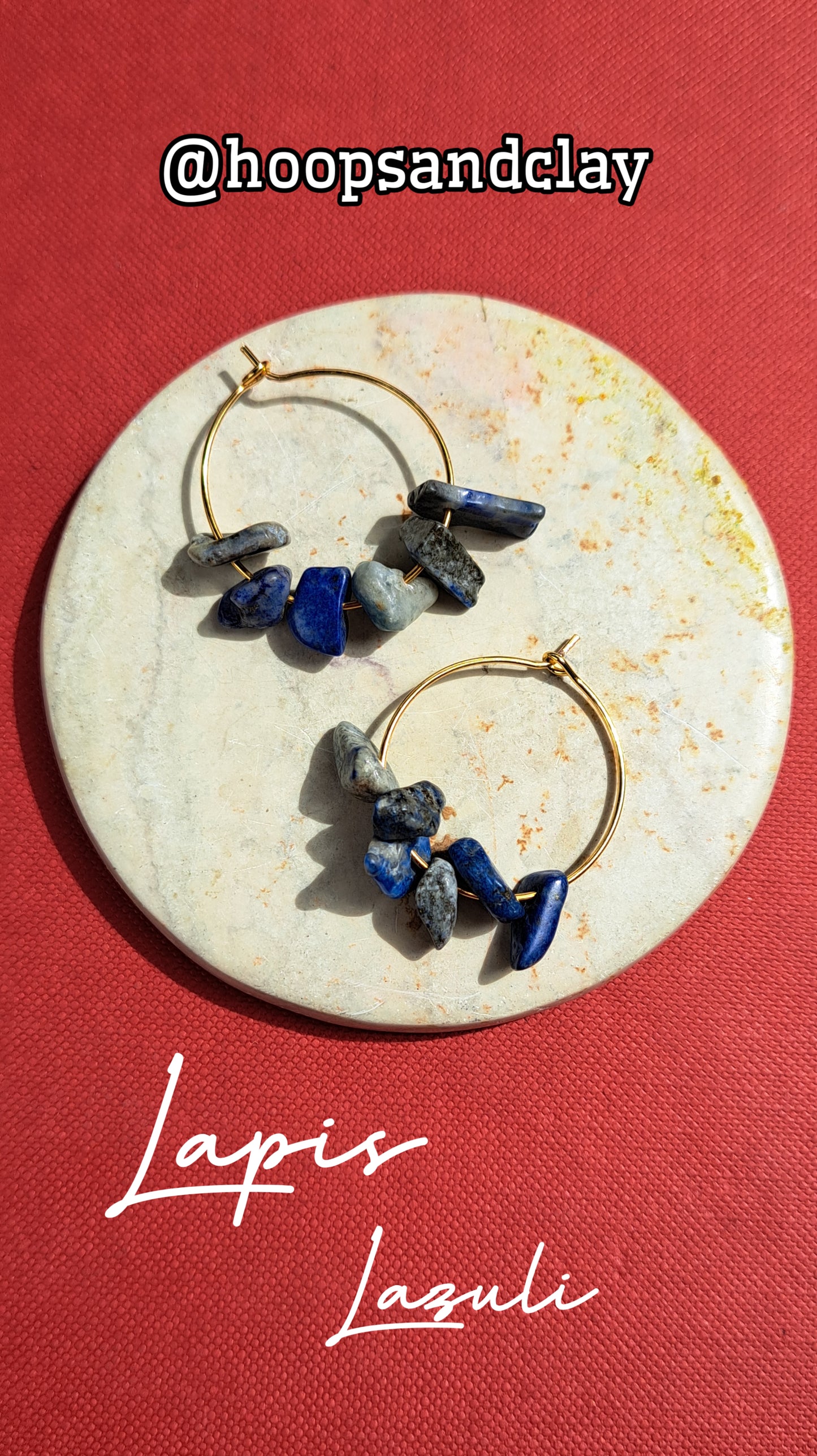 Lapis Lazuli Hoops